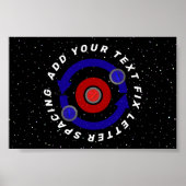 Krulstoon die als de baan van de aarde draait poster (Voorkant)