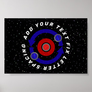 Krulstoon die als de baan van de aarde draait poster