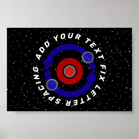 Krulstoon die als de baan van de aarde draait poster (Voorkant)