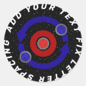 Krulstoon die als de baan van de aarde draait ronde sticker (Voorkant)