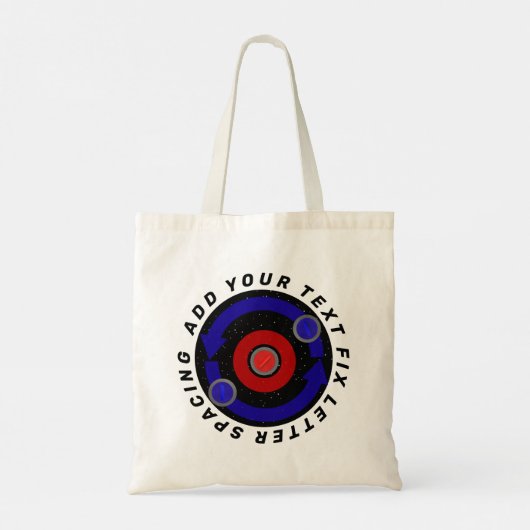 Krulstoon die als de baan van de aarde draait tote bag (Achterkant)