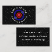 Krulstoon die als de baan van de aarde draait visitekaartje (Voorkant / Achterkant)