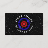 Krulstoon die als de baan van de aarde draait visitekaartje (Voorkant)