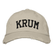 Krum geborduurd Pet (Voorkant)