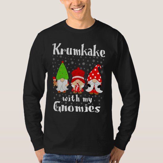 Krumkake With My Gnomies - Norwegian Waffle Cookie T-shirt (Voorkant)
