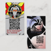 Krunzy.com en Death Goat Biz-kaarten met QR-codes Visitekaartje (Voorkant / Achterkant)