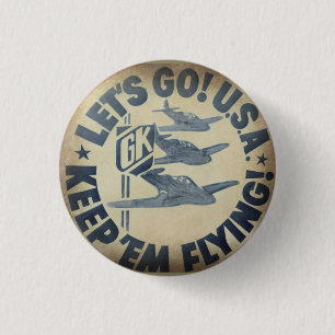 Krupa wartime-logo-knop ronde button 3,2 cm
