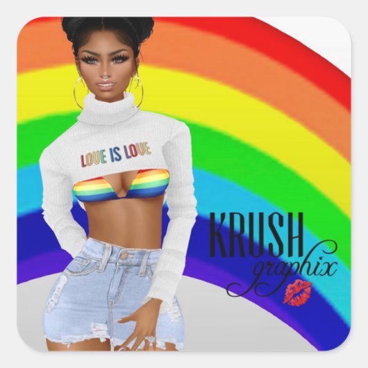 Krush Graphix LoveIsLove Stickers 00 (Voorkant)