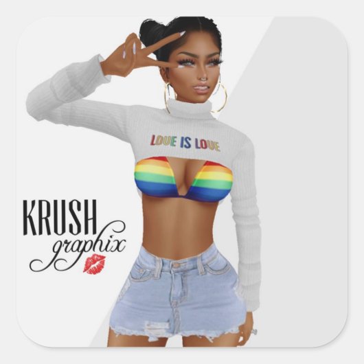 Krush Graphix LoveIsLove Stickers 01 (Voorkant)