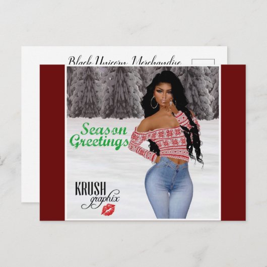 Krush Graphix van Ahsek Novel Briefkaart 10 (Voorkant / Achterkant)