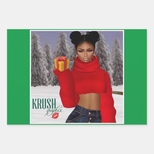 Krush Graphix van Ahsek Novel Cadeauverpakking 1 Inpakpapier Vel (Voorkant 2)