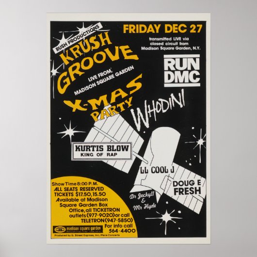 Krush Groove Kerstparty Poster (Voorkant)