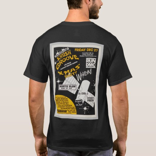 Krush Groove Poster voor kerstfeestdagen T-shirt (Achterkant)