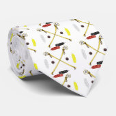 Krussed Ojibwe Sticks Feather Stropdas (Opgerold)