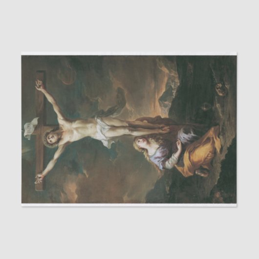 Kruzifixus Mit Maria Magdalena, Martino Altomonte Tissuepapier (Voorkant)