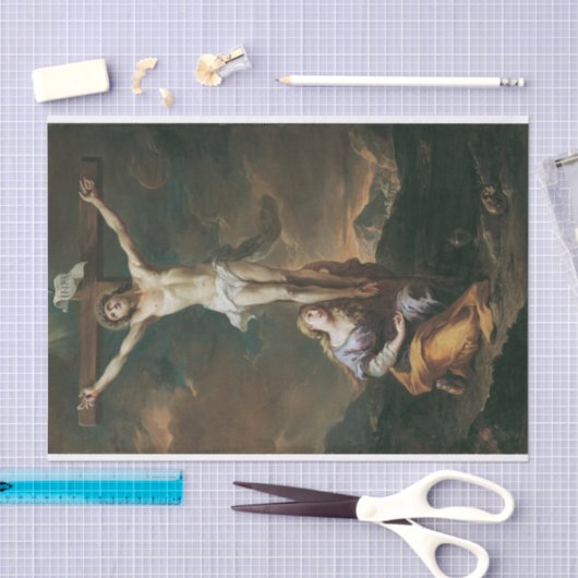 Kruzifixus Mit Maria Magdalena, Martino Altomonte Tissuepapier (Craft)