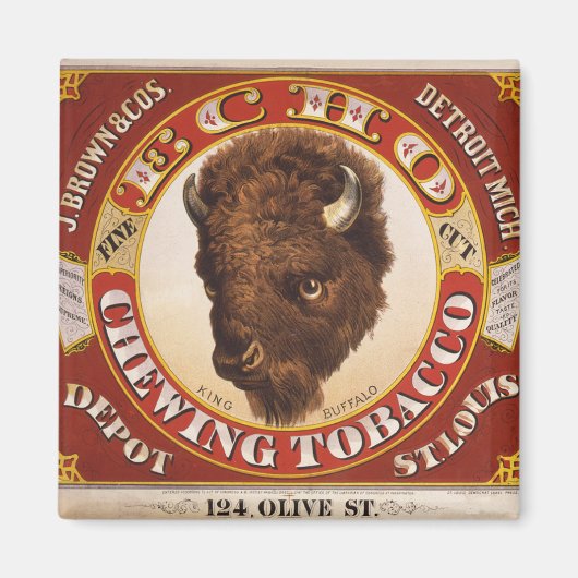 KRW 1873 Echo Chewing Tobacco Label Magnet (Voorkant)