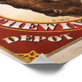 KRW 1873 Echo-label voor kauwtabak Poster (Hoek)