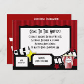 KRW Aangepaste Film Verjaardagsfeestuitnodigingen Kaart (Voorkant / Achterkant)