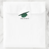 KRW Aangepaste groene Graduation Cap Ronde Sticker (Tas)