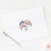 KRW Aangepaste tekst Amerikaanse vlag Stickers (Envelop)