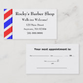 KRW Aanwijzing voor aangepaste Barberwinkel Afsprakenkaartje (Voorkant / Achterkant)