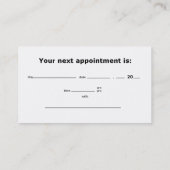 KRW Aanwijzing voor aangepaste Barberwinkel Afsprakenkaartje (Achterkant)