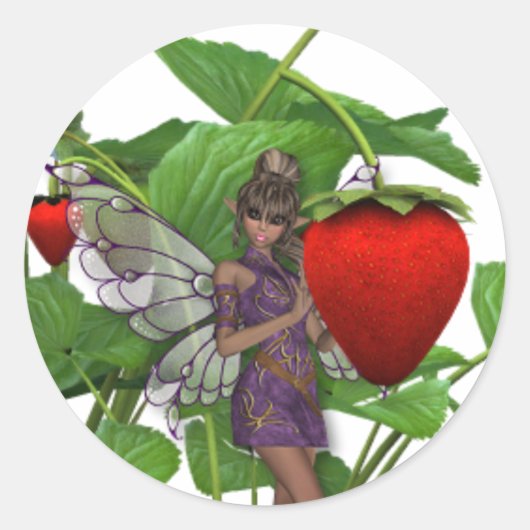 KRW aardbei Faer Ronde Sticker (Voorkant)