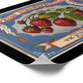 KRW Aardbeienetiket Poster (Hoek)