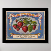 KRW Aardbeienetiket Poster (Voorkant)