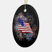 KRW American Flag Fireworks Ornament (Links)