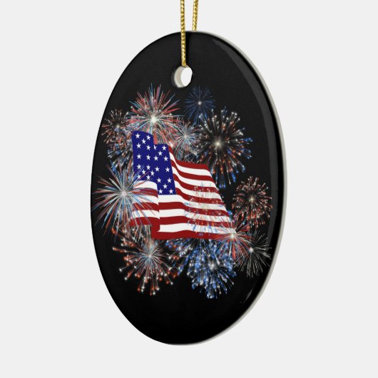 KRW American Flag Fireworks Ornament (Links)