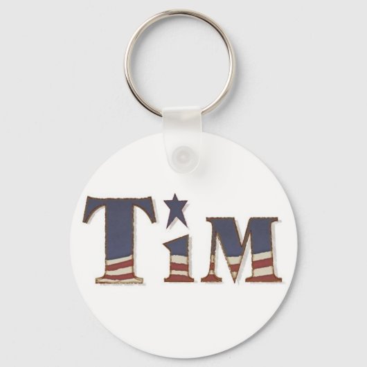 KRW Americana Name Sleutelhanger - Tim (Voorkant)