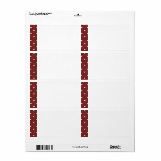 KRW Americana Red Star Blank Verzendlabel (Full Sheet)