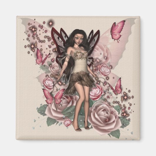 KRW Antiek Roos Faery Magneet (Voorkant)