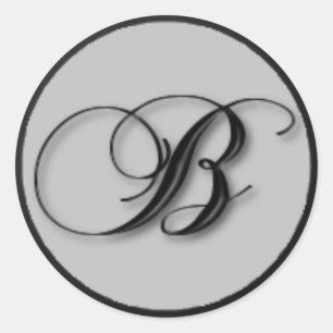 KRW - B - Monogrammed Seal Ronde Sticker