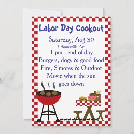 KRW Backyard Cookout Invitation Kaart (Voorkant)