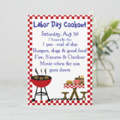 KRW Backyard Cookout Invitation Kaart (Staand voorkant)