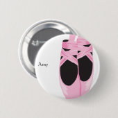 KRW Ballerina Shoes Custom Birthday Button Favor (Voorkant /achterkant)
