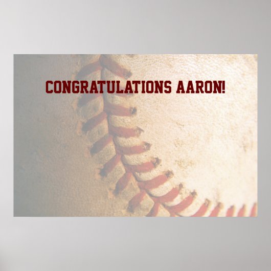 KRW Baseball Bar Mitzvah Autograaf Keepomwille Pos Poster (Voorkant)