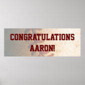 KRW Baseball Bar Mitzvah Gefeliciteerd banner Poster (Voorkant)