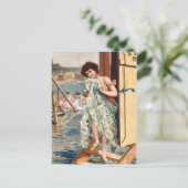 KRW  Beach Illustration Briefkaart (Staand voorkant)