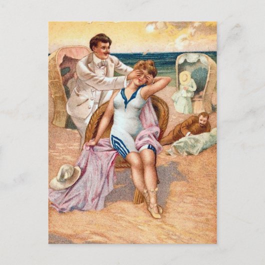 KRW  Beach Illustration Briefkaart (Voorkant)