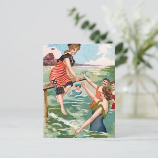 KRW Beach Illustration Briefkaart (Staand voorkant)