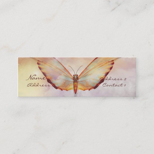 KRW Beauful Butterfly Pastel Profile Card Mini Visitekaartje (Voorkant)