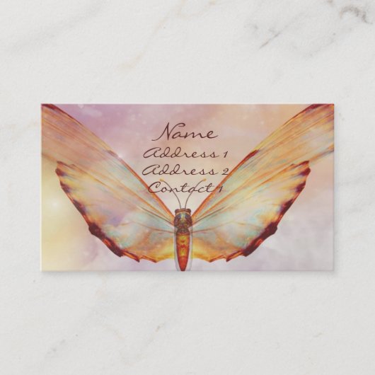 KRW Beauful Butterfly Pastel Visitekaartje (Voorkant)
