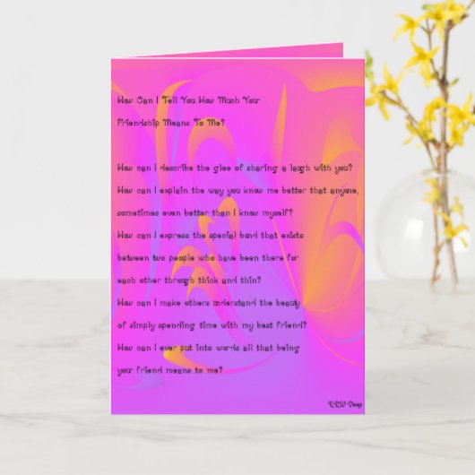 KRW Beste Vriend Kaart (Gele Bloem)