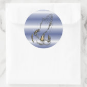 KRW biddende handen 3 inch blauw Stickers (Tas)