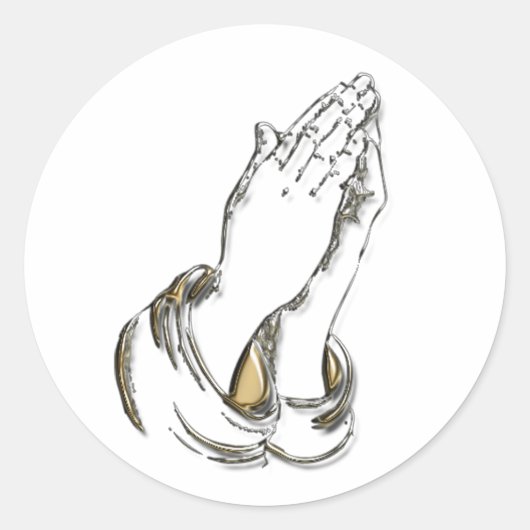 KRW biddende handen 3 inch Stickers (Voorkant)