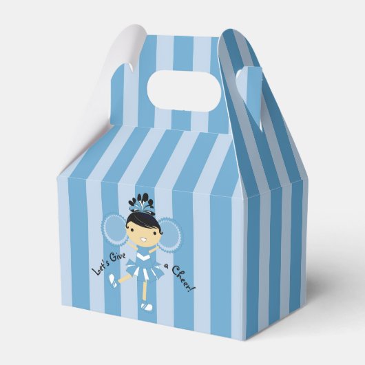 KRW Blauw Cheerleader Party Gable Favor Box Bedankdoosjes (Voorkant Zijde)